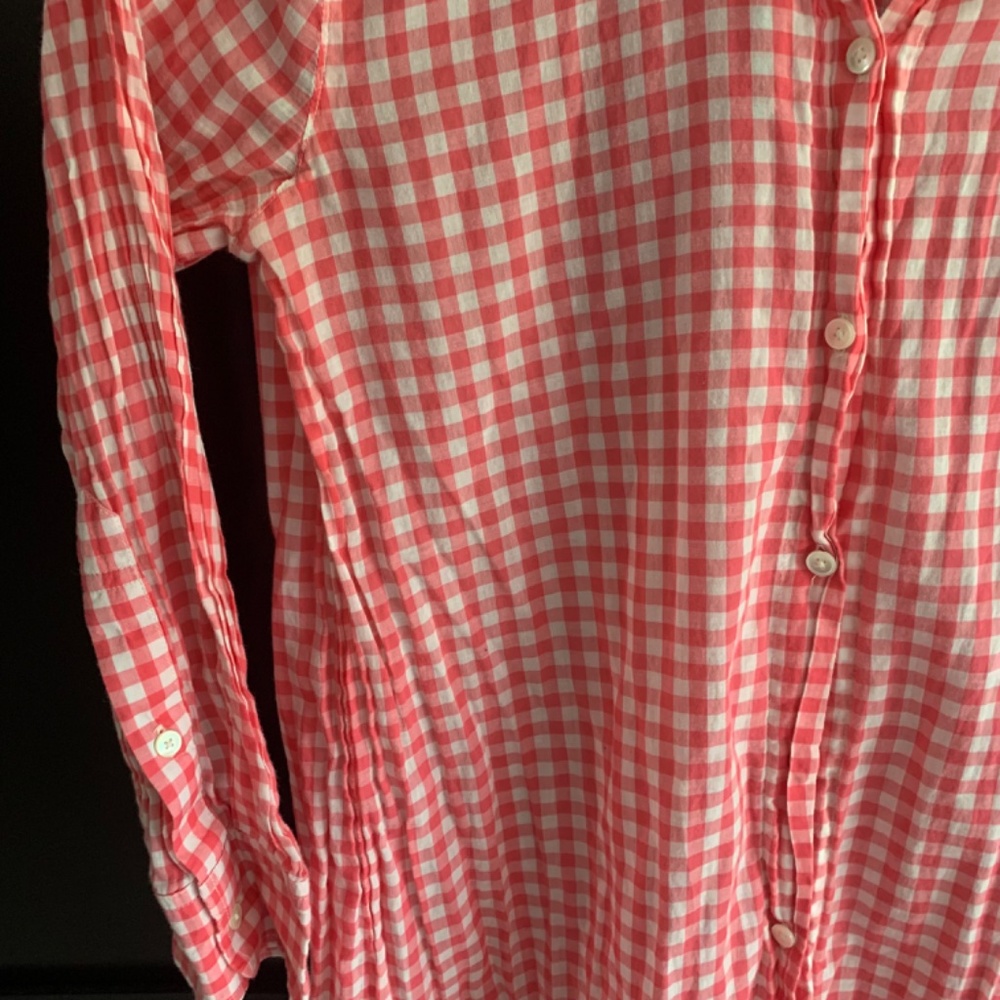 Pink gingham J CREW Coverup - Picture 3 of 5